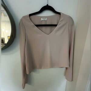 Aritzia long sleeve pastel pink blouse size Small
